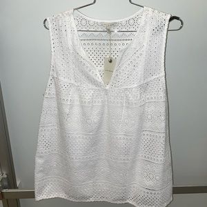 Lucky Brand White Eyelet Tank *NWT*